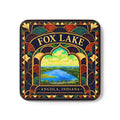 Fox Lake Coaster — Antique Lakeview Hardboard Drink Coaster