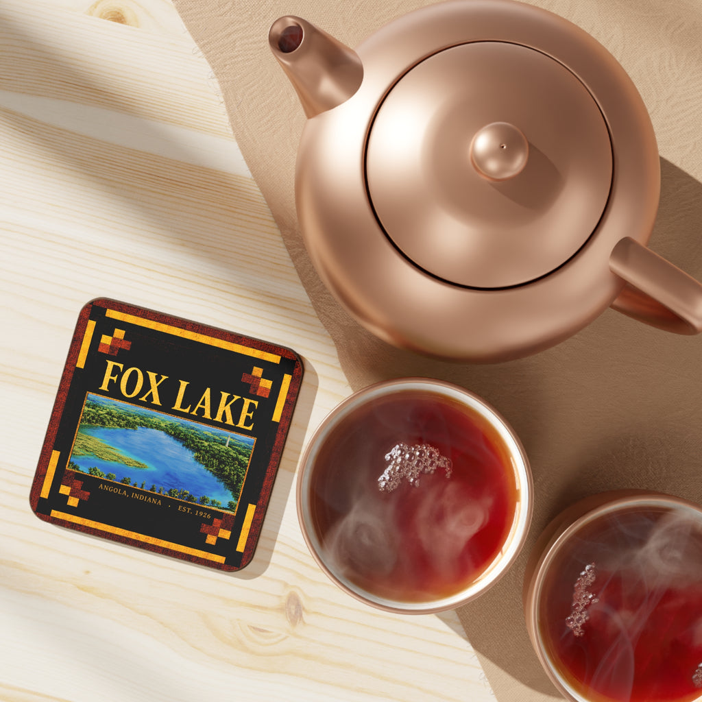 Fox Lake Scenic Coaster — Heritage Lakeview Hardboard Drink Coaster