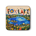 Fox Lake Coaster — Bauhaus Art Lakeview Hardboard Drink Coaster